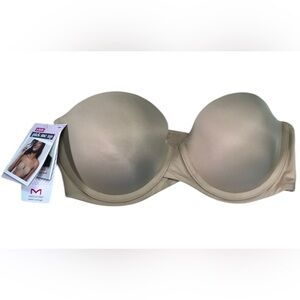 NWT Maidenform Beige Strapless Bra Straps Included Size 34C